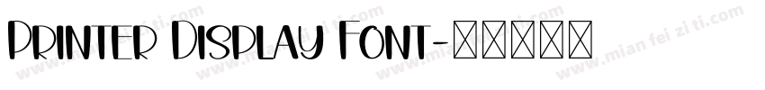 Printer Display Font字体转换